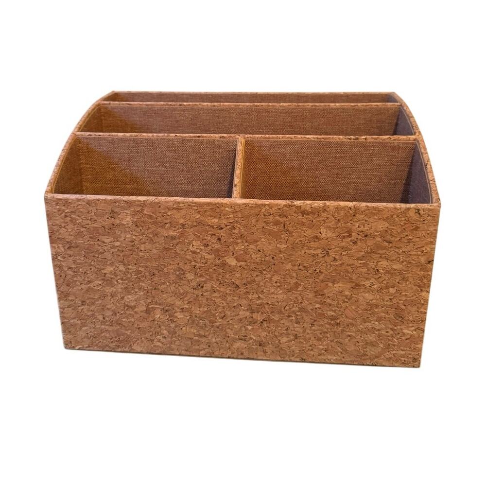 CORK 4 Compartment Desk Letter Organizer